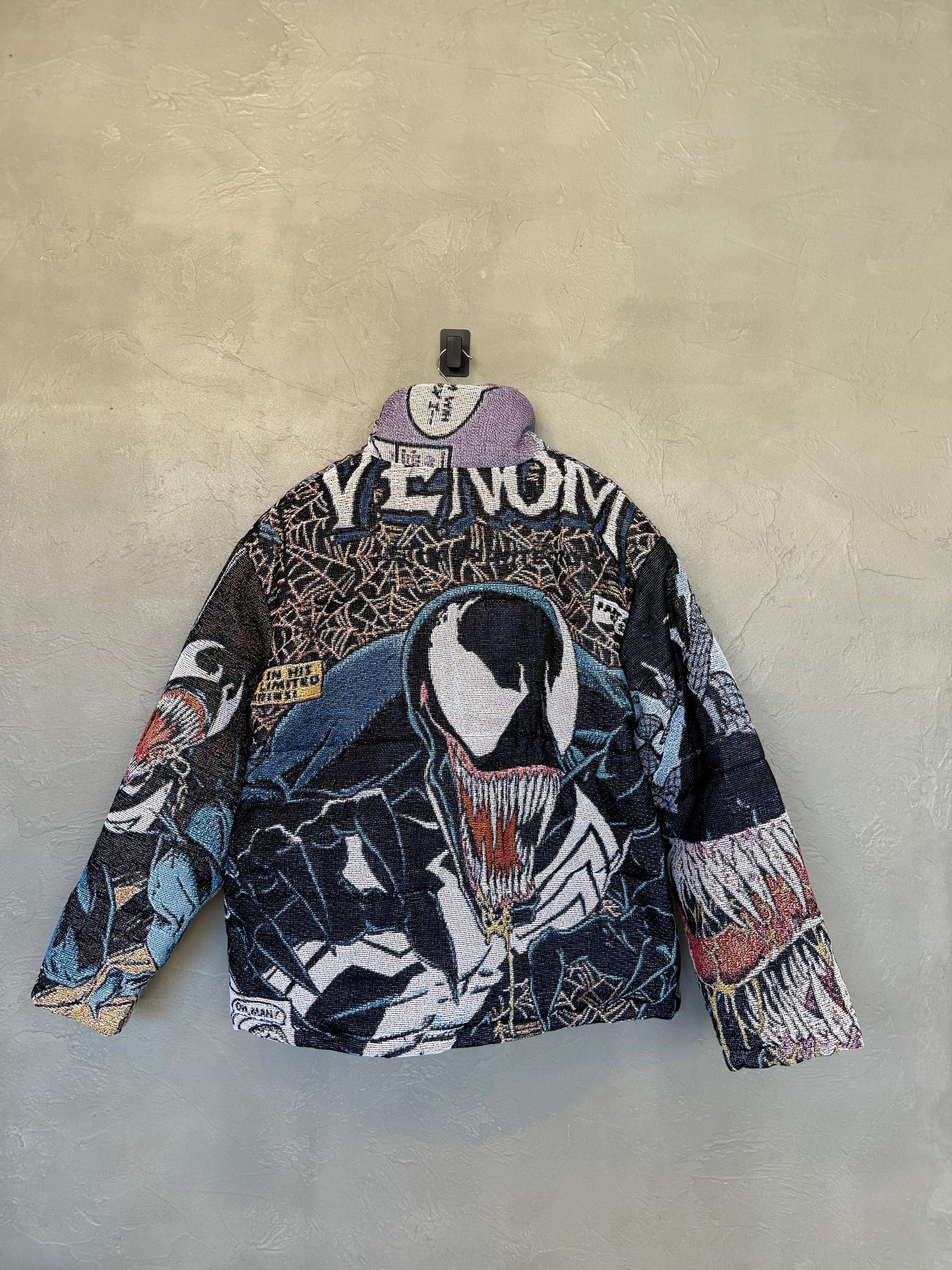 Venom Spider-Man Jacquard Puffer Jacket