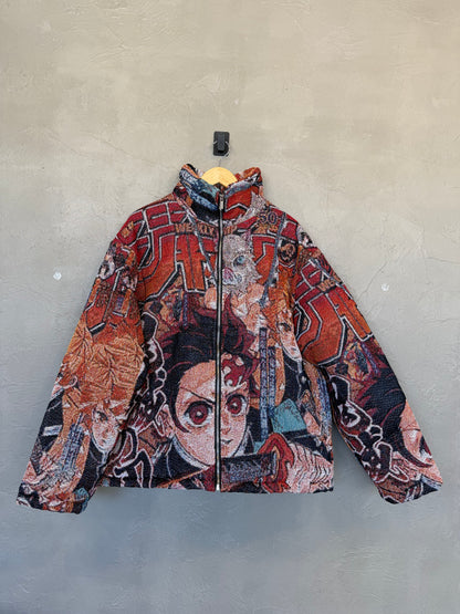 Demon Slayer Jacquard Puffer Jacket